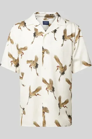 Lindbergh Koszula casualowa o kroju modern fit ze wzorem na całej powierzchni model ‘Tencel’