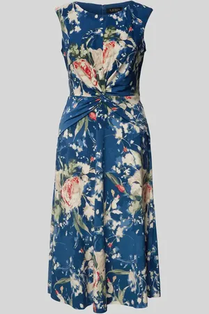 Ralph Lauren Sukienka midi z wiązanym detalem model ‘TESSANNE’