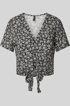 VERO MODA Bluzka z wiskozy z wiązanym detalem model ‘EASY JOY’