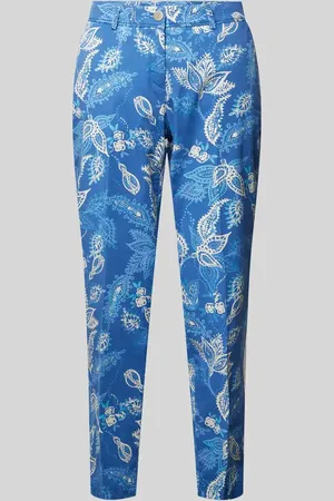 Brax Spodnie materiałowe o kroju skinny fit ze wzorem paisley model ‘Style. Maron’
