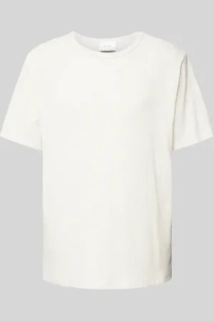 Rotholz T-shirt z fakturowanym wzorem model ‘Waffle’