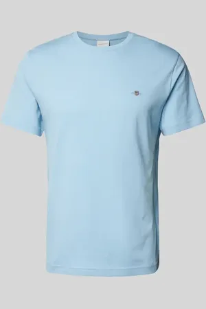 GANT T-shirt o kroju regular fit z wyhaftowanym logo model ‘SHIELD’