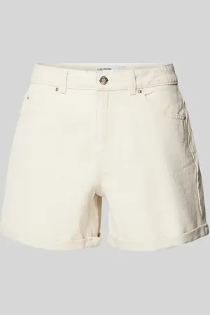 VERO MODA Szorty jeansowe o luźnym kroju w jednolitym kolorze model ‘ZURI’