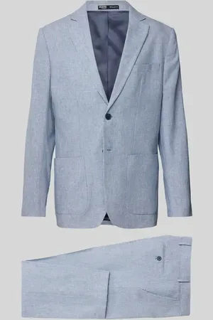 SELECTED Garnitur o kroju regular fit z mieszanki lnu i bawełny model ‘ANTON’