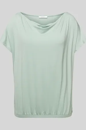 Opus T-shirt w jednolitym kolorze model ‘Sasser’
