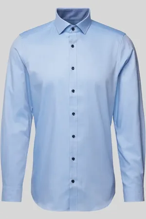 Olymp Koszula biznesowa o kroju slim fit z jednolitą fakturą