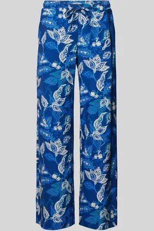 Brax Spodnie materiałowe rozkloszowane ze wzorem paisley model ‘Style. Maine’