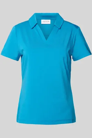 Comma, T-shirt z wykładanym kołnierzem