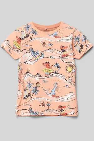NAME IT T-shirt z nadrukiem na całej powierzchni model ‘HALUS’