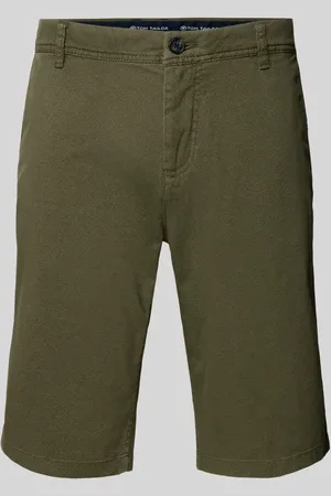 TOM TAILOR Bermudy o kroju straight leg w jednolitym kolorze