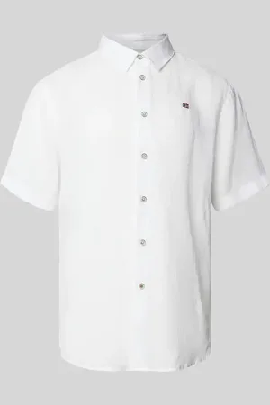 Napapijri Koszula casualowa o kroju regular fit z lnu