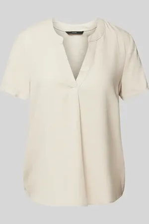 VERO MODA Bluzka z kołnierzem z lamówką model ‘MYMILO’