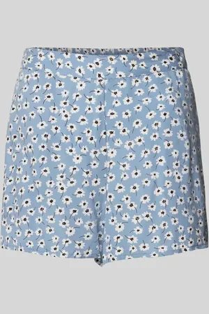 Pieces® Szorty z wysokim stanem z wiskozy ze wzorem na całej powierzchni model ‘NYA’