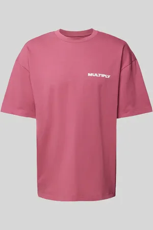 Multiply Apparel T-shirt o kroju oversized z nadrukiem z logo