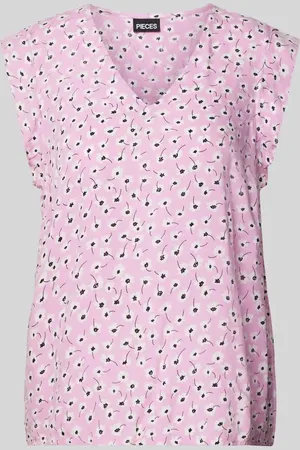 Pieces® Bluzka z wiskozy z dekoltem w serek model ‘NYA’