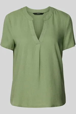 VERO MODA Bluzka z kołnierzem z lamówką model ‘MYMILO’