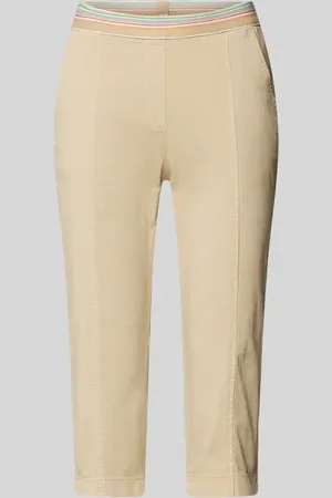 Toni Spodnie capri o kroju regular fit z elastycznym pasem model ‘SUE’