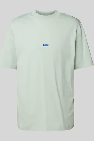 Hugo Blue T-shirt z naszywką z logo model ‘Nieros’