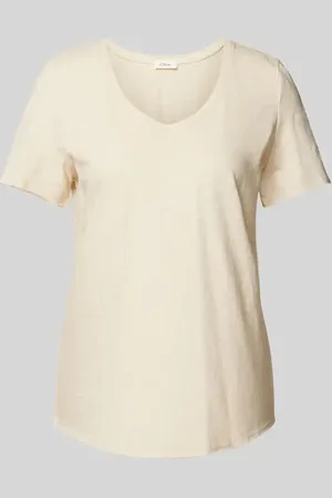 QS by s.Oliver T-shirt z dekoltem w serek