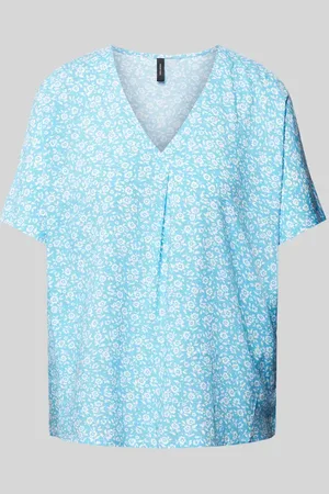 VERO MODA Bluzka o luźnym kroju z wiskozy z dekoltem w serek model ‘EASY’