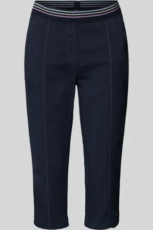 Toni Spodnie capri o kroju regular fit z elastycznym pasem model ‘SUE’