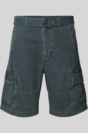 Superdry Szorty cargo o kroju regular fit z paskiem