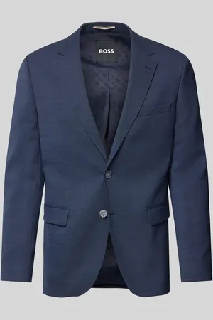 HUGO BOSS Marynarka zapinana na dwa nachodzące na siebie guziki model ‘Jasper’