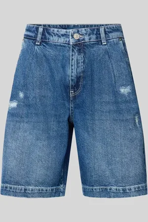 Mac Szorty jeansowe o kroju regular fit z efektem znoszenia