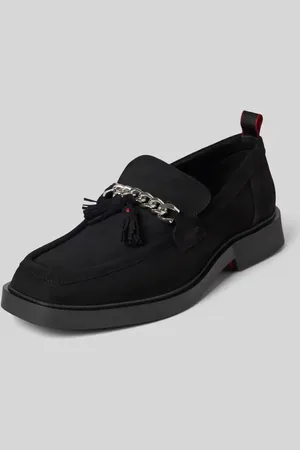 HUGO BOSS Mokasyny typu tassel loafer z detalem z logo model ‘Iker’