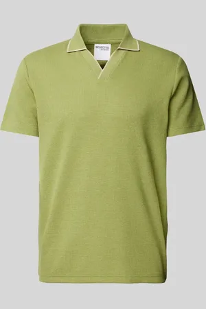 SELECTED Koszulka polo o kroju regular fit z kołnierzem z połami model ‘ADLEY WAFFLE’