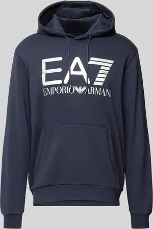 EA7 Bluza z kapturem i nadrukiem z logo model ‘SPRAY’