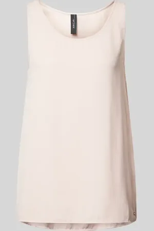 Marc Cain Top bluzkowy z aplikacją z logo