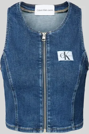 Calvin Klein Krótki top z zamkiem błyskawicznym na całej długości