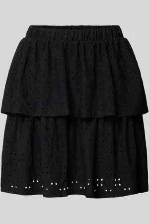 Pieces® Spódnica mini z efektem stopniowania w kolorze białym