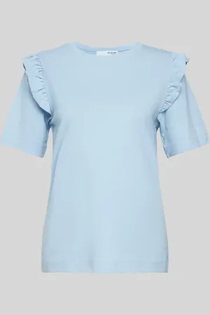 SELECTED T-shirt z falbanami model ‘CILLEE’