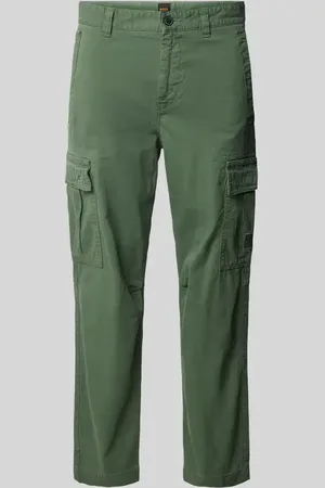 HUGO BOSS Spodnie cargo z naszywką z logo model ‘Sisla’