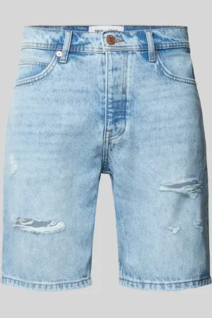 Only & Sons Szorty jeansowe o kroju regular fit z przetarciami model ‘EDGE’
