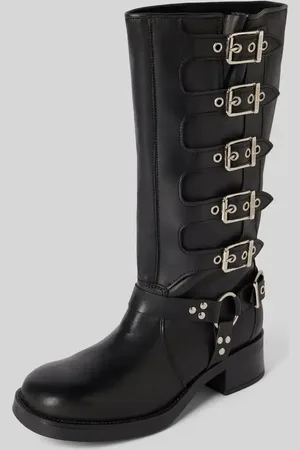 Steve Madden Kozaki skórzane ze sprzączkami model ‘BATTLE’