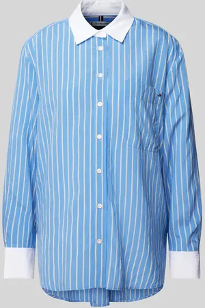 Tommy Hilfiger Bluzka koszulowa o kroju easy fit z wyhaftowanym logo