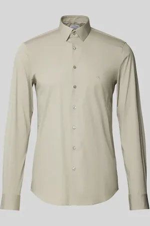 Calvin Klein Koszula biznesowa o kroju slim fit z wyhaftowanym logo model ‘Bari’