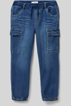 NAME IT Jeansy cargo o kroju baggy fit z elastycznymi wykończeniami model ‘BEN’
