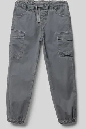 NAME IT Spodnie cargo o kroju regular fit z detalem z logo model ‘BEN’