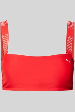 PUMA Top bikini z nadrukiem z logo