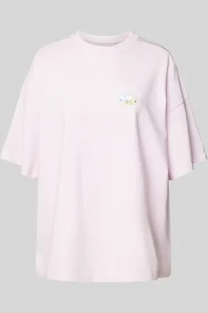 Pegador T-shirt o kroju oversized z nadrukiem z logo model ‘LUCIA’