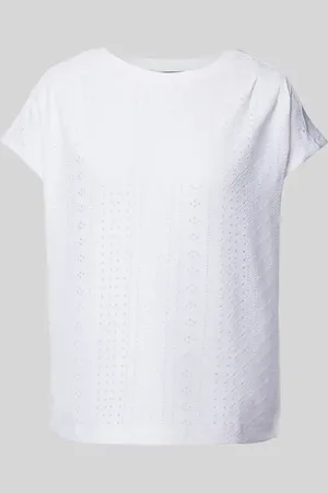 Oui T-shirt z haftem angielskim