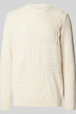 Barbour Sweter z dzianiny z mieszanki wełny i bawełny z okrągłym dekoltem