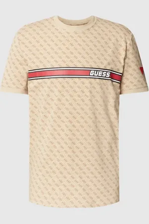 Guess T-shirt z logo na całej powierzchni model ‘JAMEY’