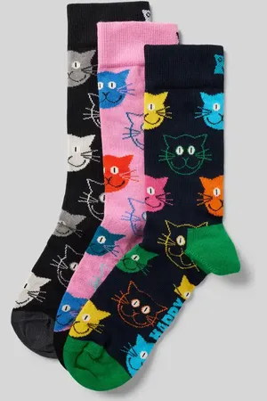 Happy Socks Skarpety z nadrukiem z motywem w zestawie 3 szt.