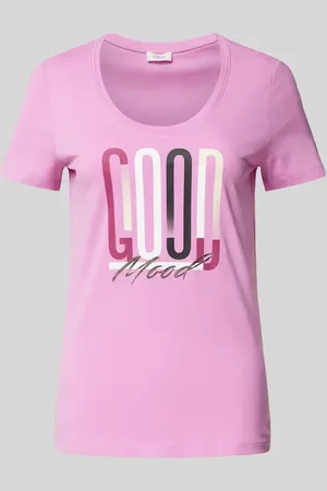QS by s.Oliver T-shirt z nadrukiem ze sloganem