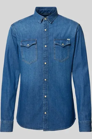 JACK & JONES Koszula casualowa o kroju slim fit z kołnierzykiem typu kent model ‘ESHERIDAN’